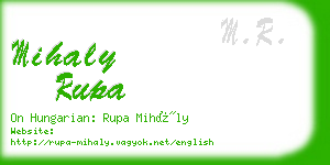 mihaly rupa business card